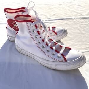 Converse Chuck Taylor Swift Shoes Taylor’s Version Womens 8.5 White Red Heart